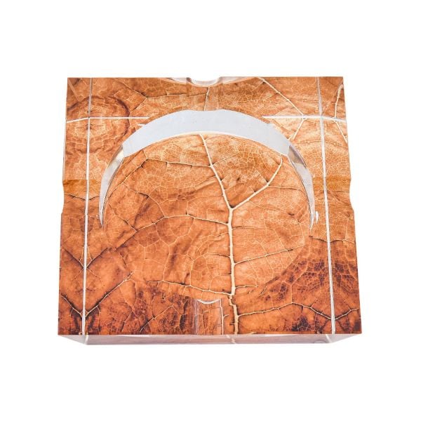 Tobacco Leaf Crystal Ashtray