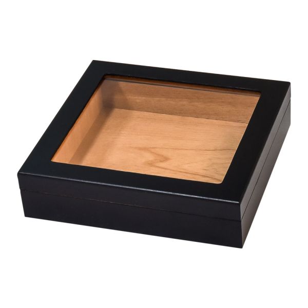 Traveler Glasstop Humidor Black